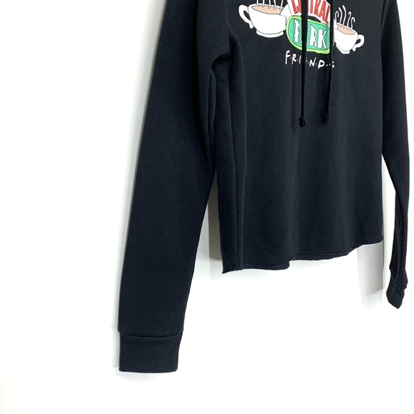 Friends Central Perk Jet Black Graphic Print Soft Hoodie From Kohls Nwt Sz Small - Picture 4 of 16